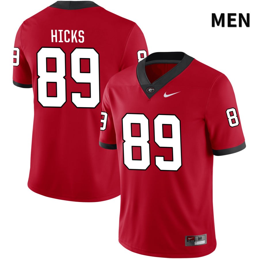 Georgia Bulldogs Men's Braxton Hicks #89 Red 2022 NIL Stitched College UGA Football Jersey 23NW016WV